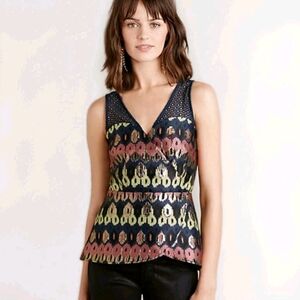 Anthropologie Multicolor Patterned Top